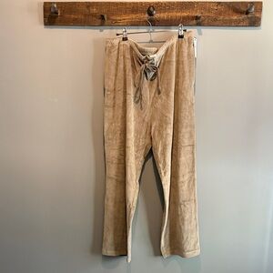 Melrose and Market Taupe Velour Drawstring Joggers